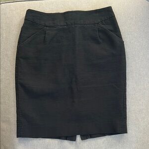 J. Crew Black Pencil Skirt **With Pockets!**